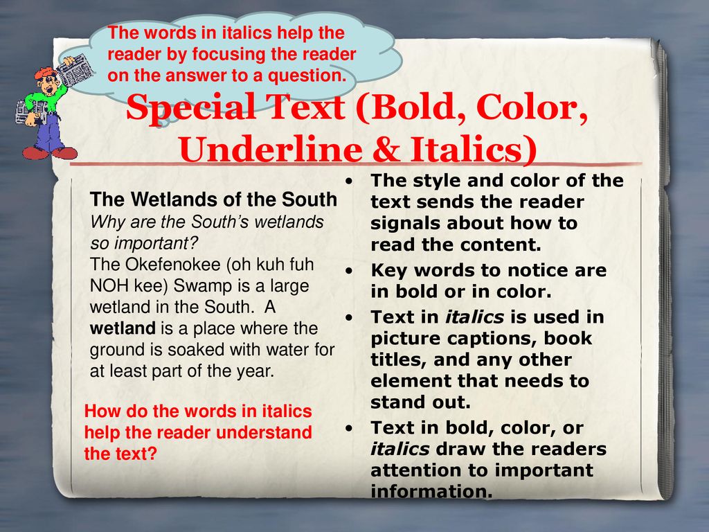 Special Text (Bold, Color, Underline & Italics)