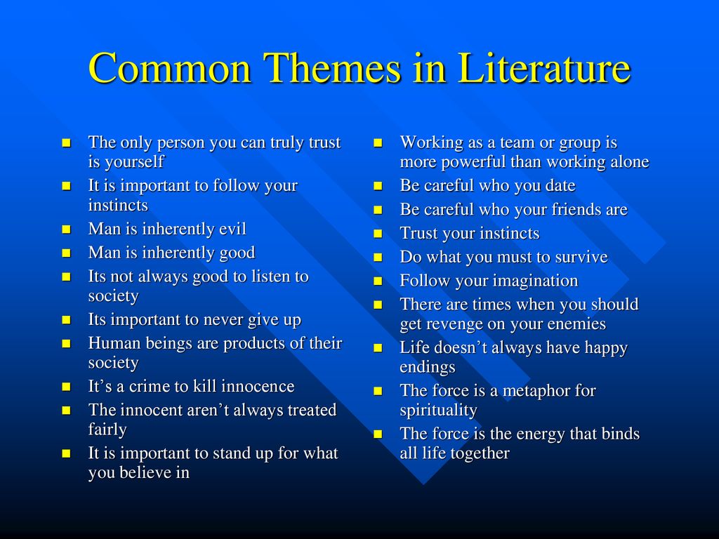 Common Themes in Literature
