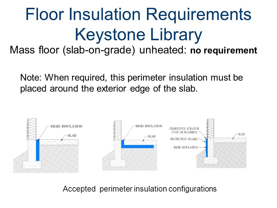 Floor Insulation Requirements Keystone Library