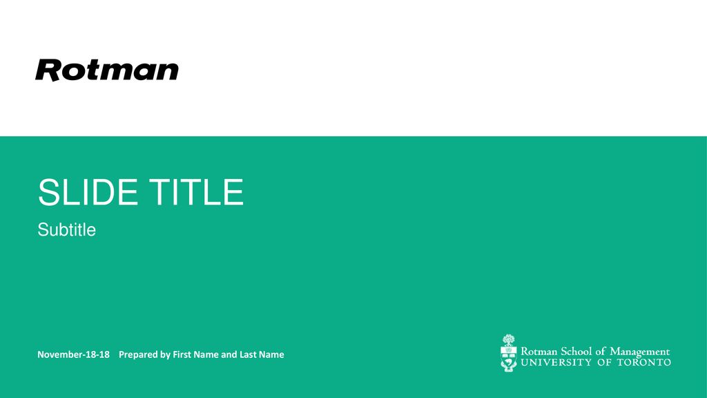 Slide Title Subtitle November Prepared by First Name and Last Name
