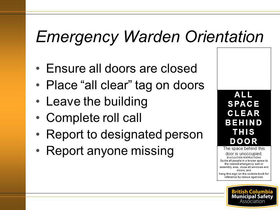 Emergency Warden Orientation