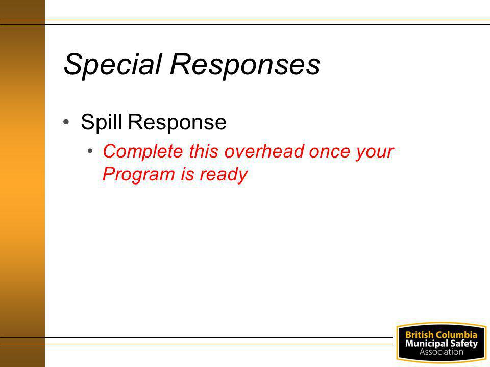 Special Responses Spill Response