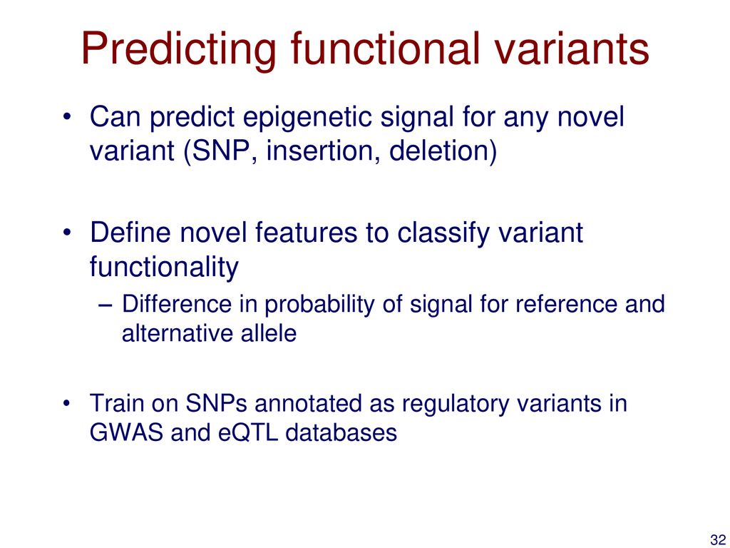 Predicting functional variants