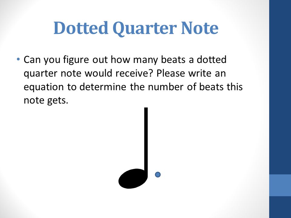 Dotted Quarter Note