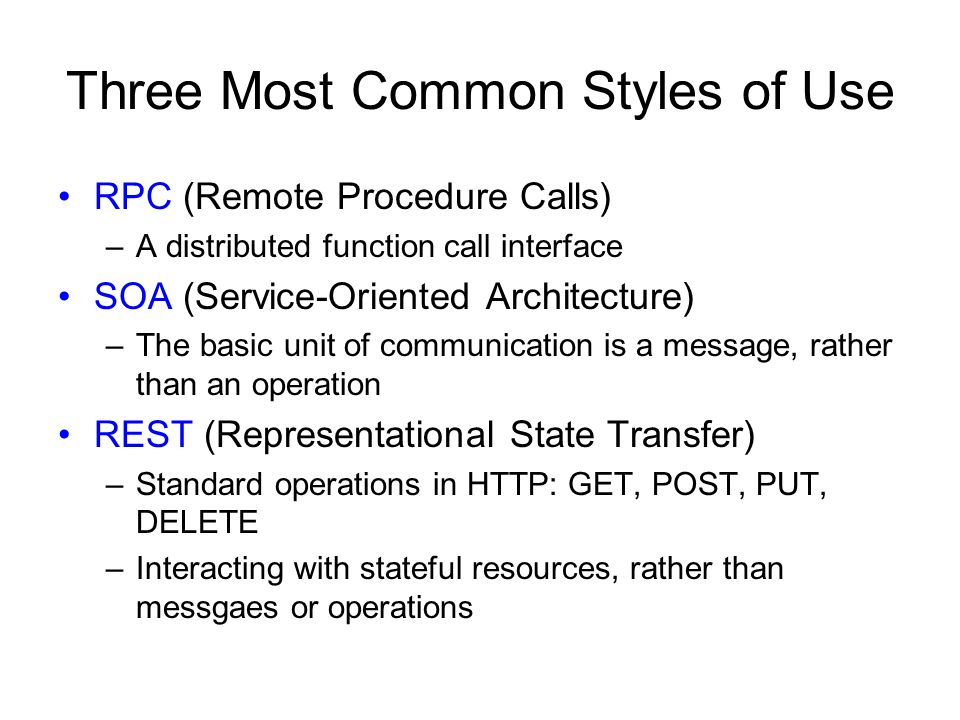 Three Most Common Styles of Use