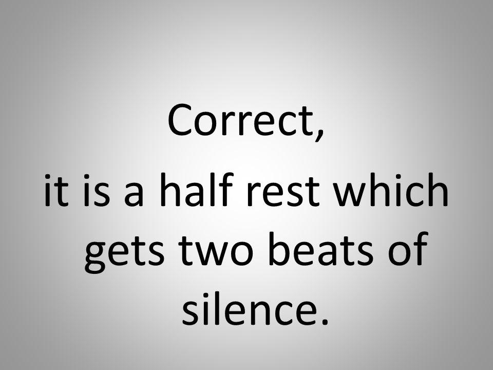 Correct, it is a half rest which gets two beats of silence.