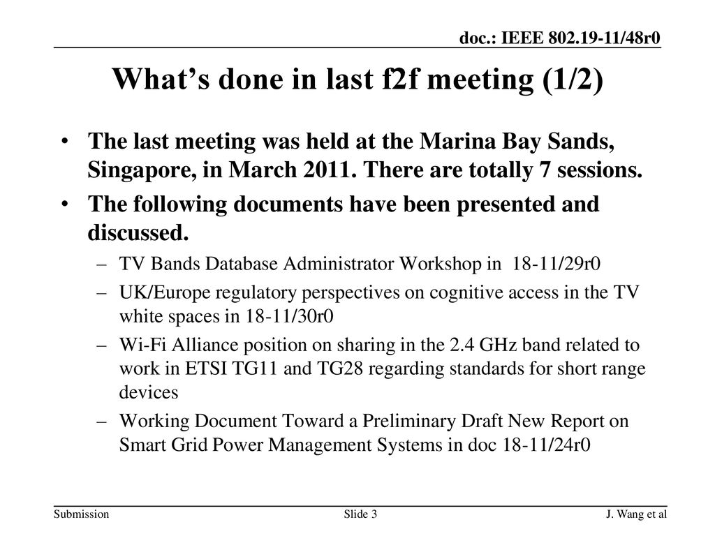 What’s done in last f2f meeting (1/2)