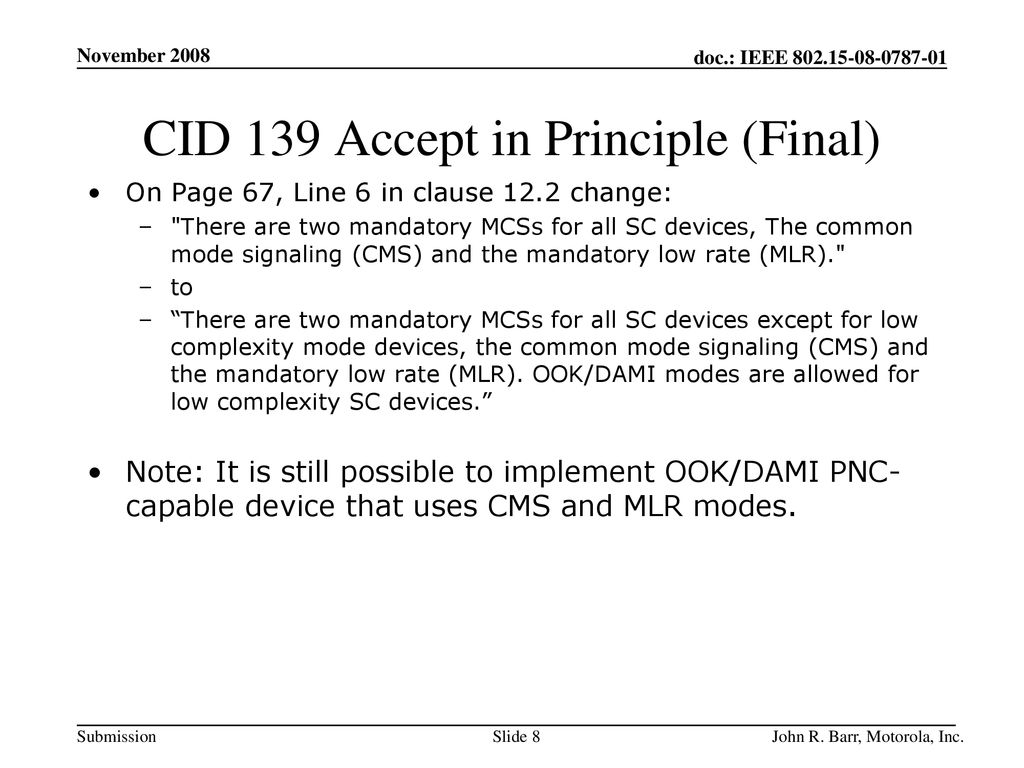 CID 139 Accept in Principle (Final)