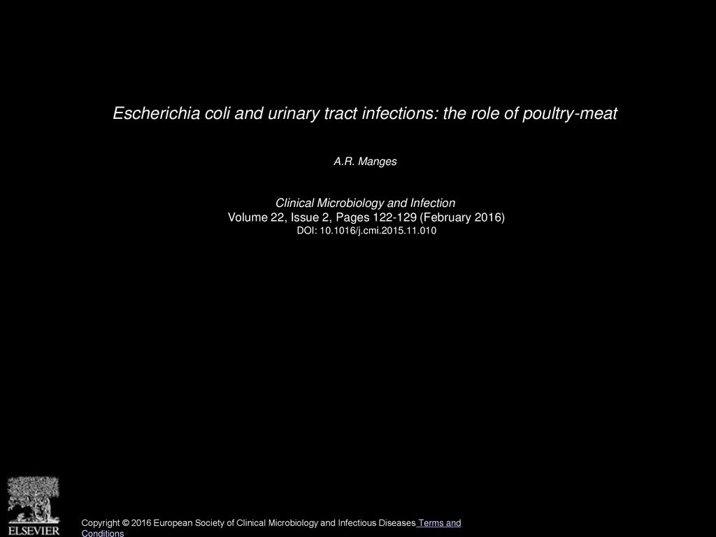 Escherichia coli and urinary tract infections: the role of poultry-meat