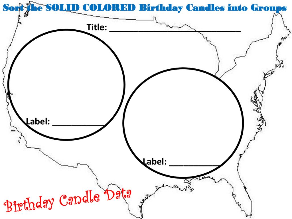 Sort the SOLID COLORED Birthday Candles into Groups