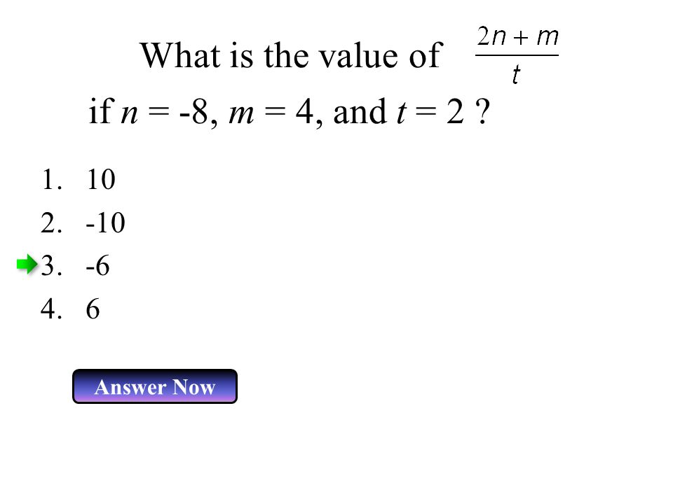 What is the value of if n = -8, m = 4, and t = 2