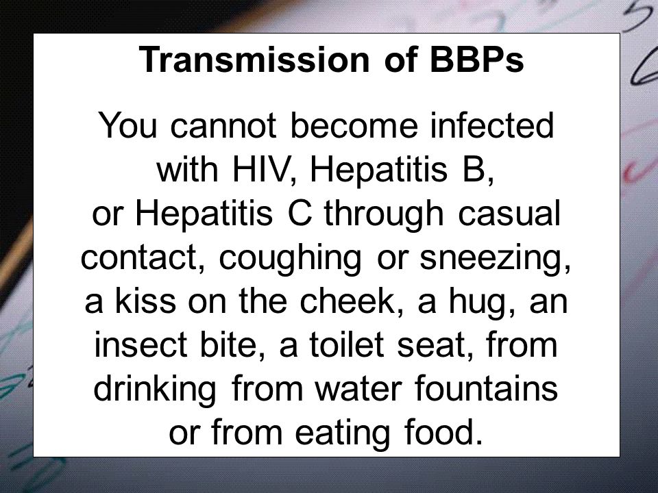 Transmission of BBPs