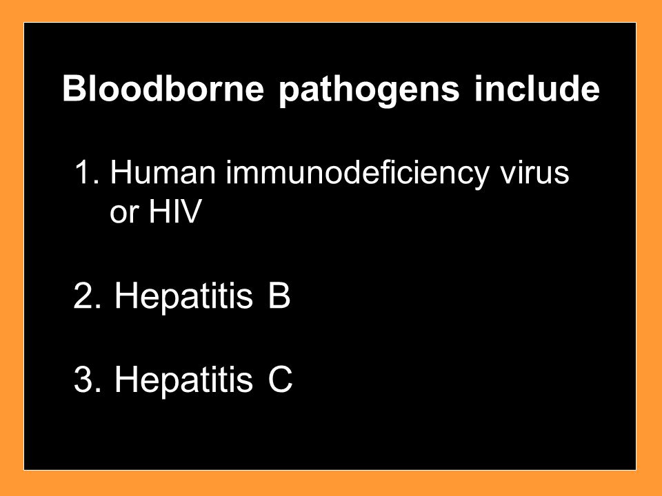 Bloodborne pathogens include