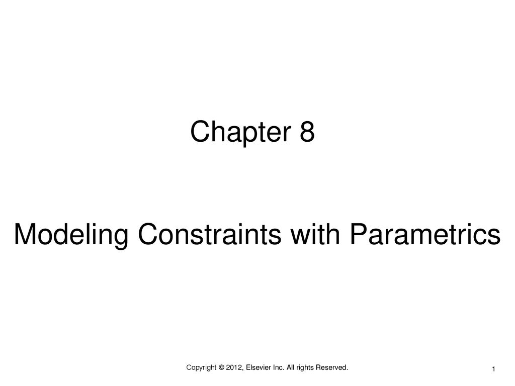 Modeling Constraints with Parametrics