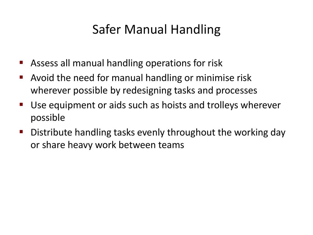 Manual Handling Training Presentation Ppt Download