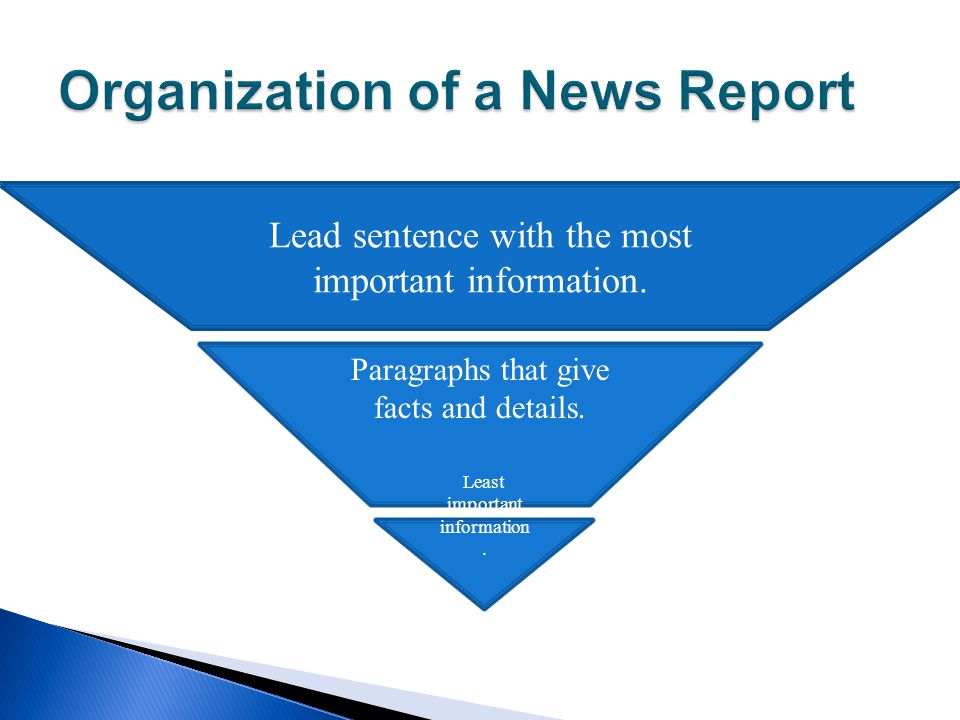 Organization of a News Report