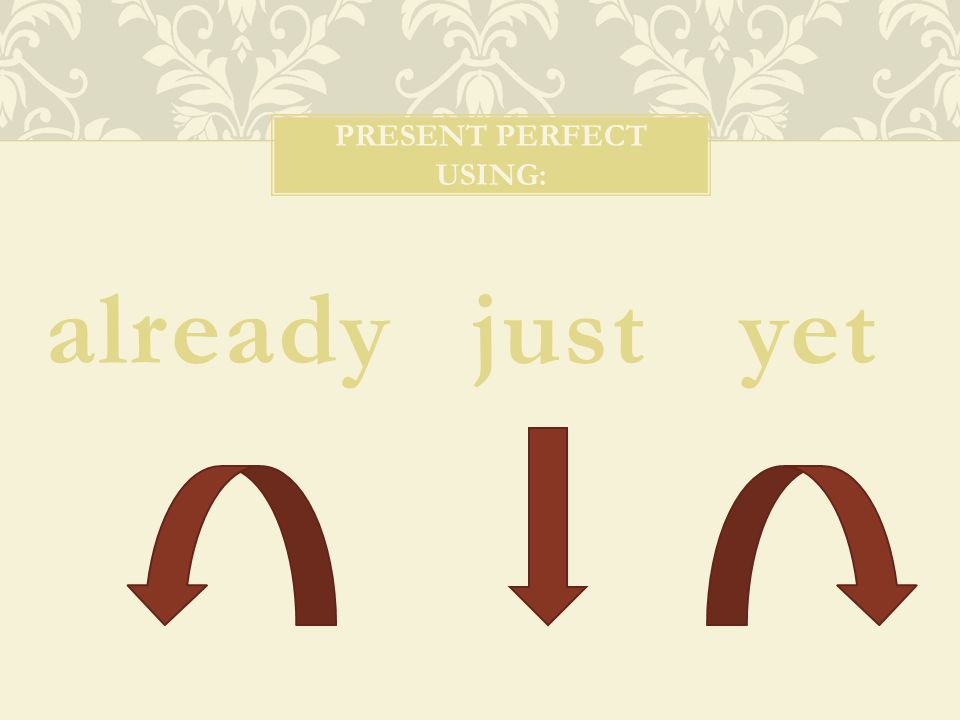 Present perfect using: