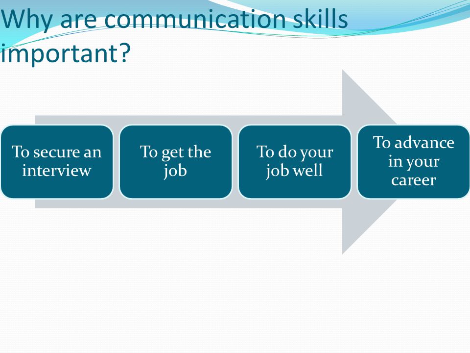 Why are communication skills important