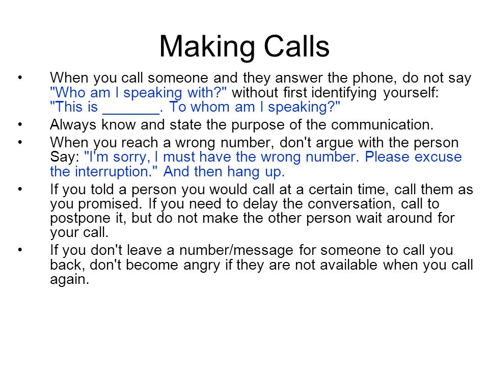 Making Calls