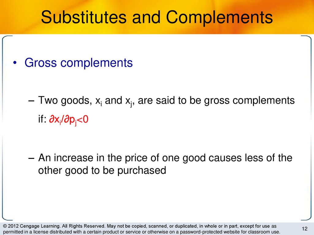 Substitutes and Complements