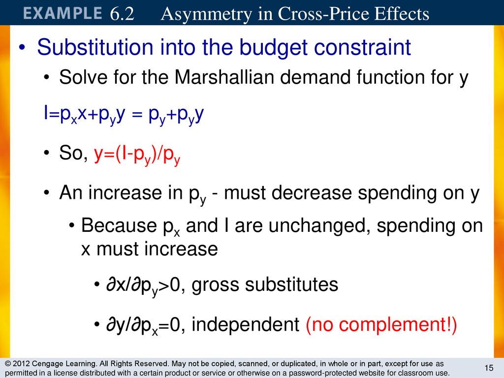 6.2 Asymmetry in Cross-Price Effects