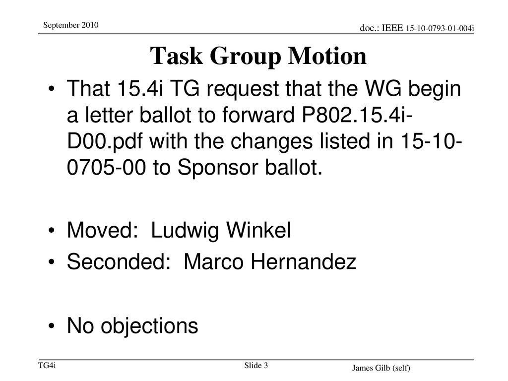 11/28/2018 Task Group Motion.