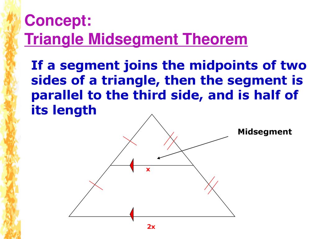 22.22: Midsegments of a Triangle - ppt download Throughout Midsegment Theorem Worksheet Answer Key