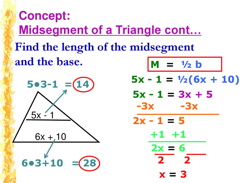 20.20: Midsegments of a Triangle - ppt download Intended For Midsegment Of A Triangle Worksheet