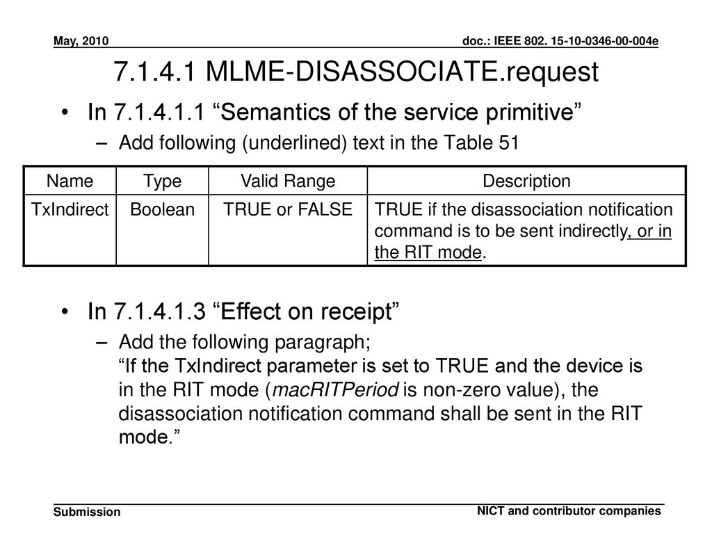 MLME-DISASSOCIATE.request