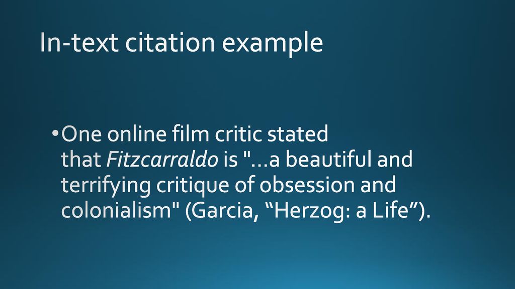 Works Cited And In Text Citation Ppt Download