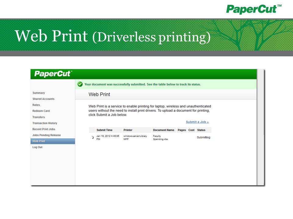 Web Print (Driverless printing)
