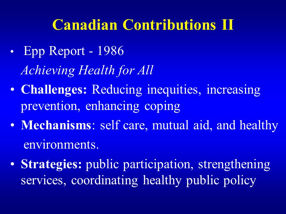 Canadian Contributions II