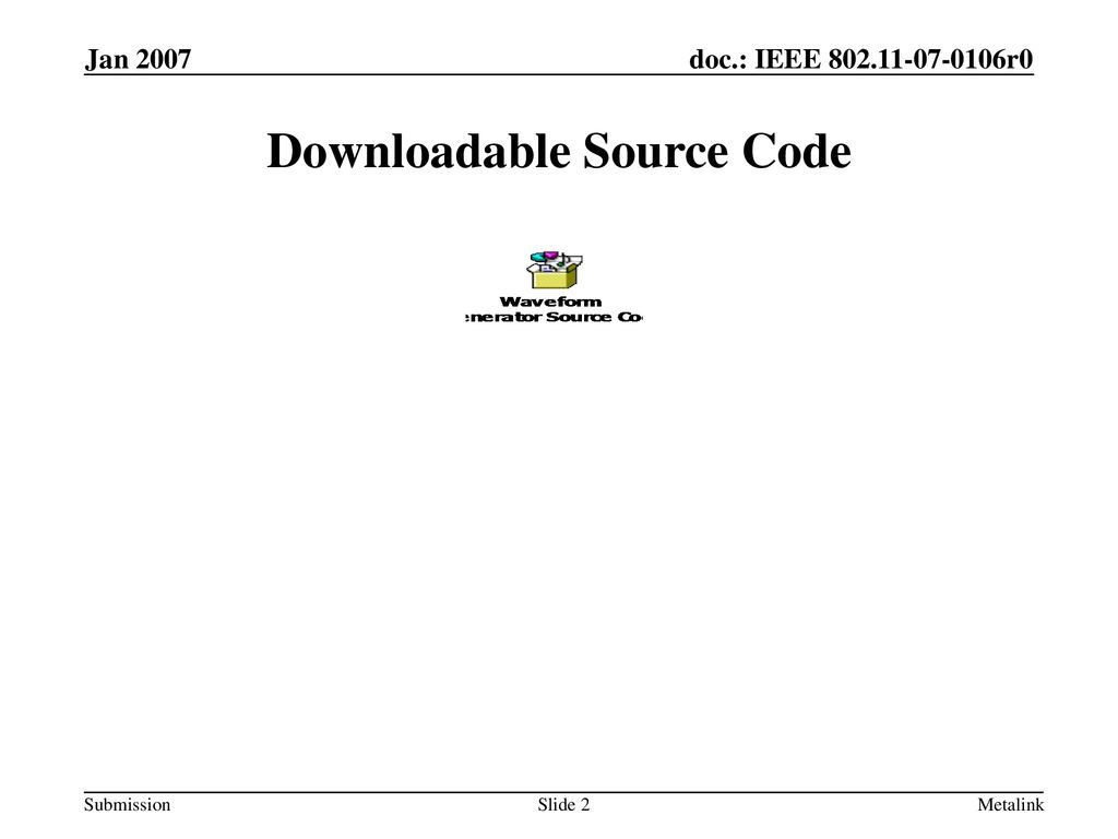 Downloadable Source Code