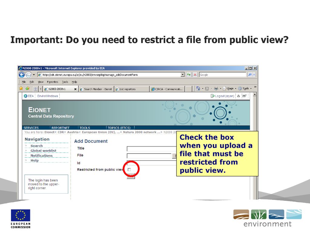 Important: Do you need to restrict a file from public view