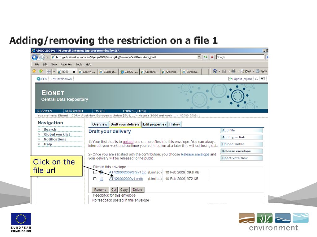 Adding/removing the restriction on a file 1