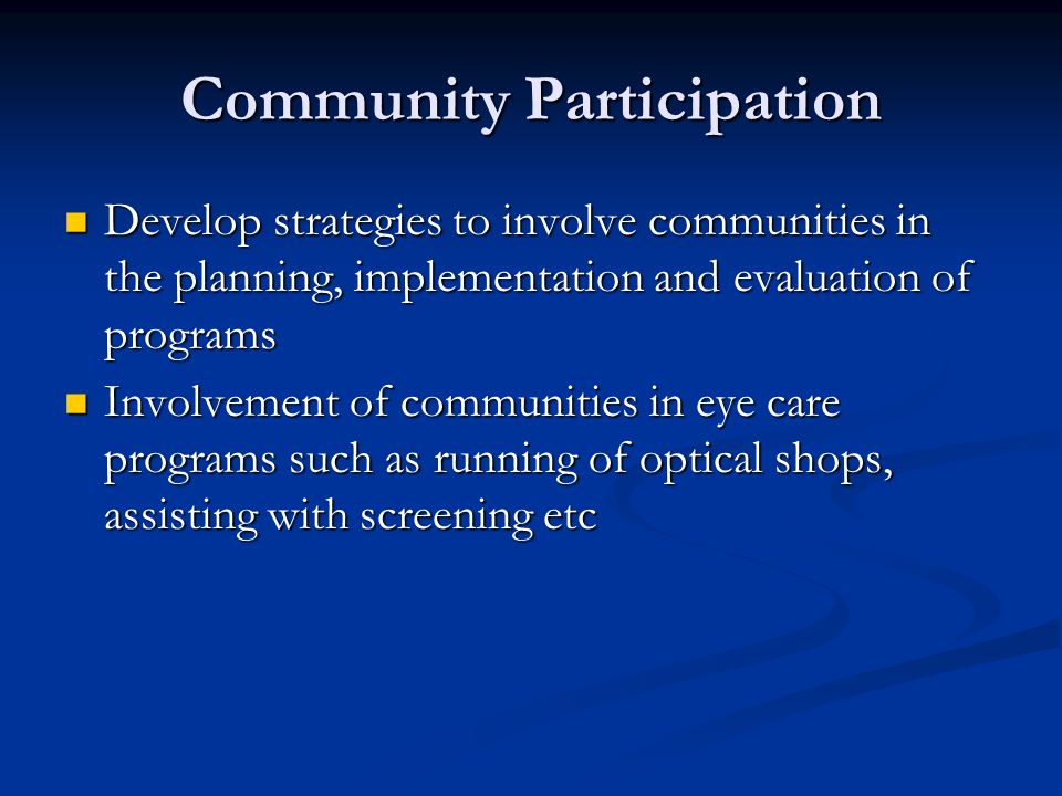 Community Participation