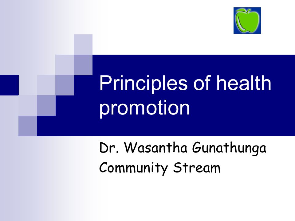 Principles of health promotion