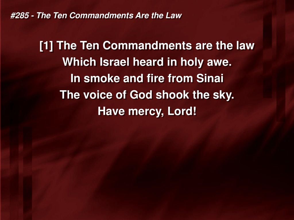 commandments and the law