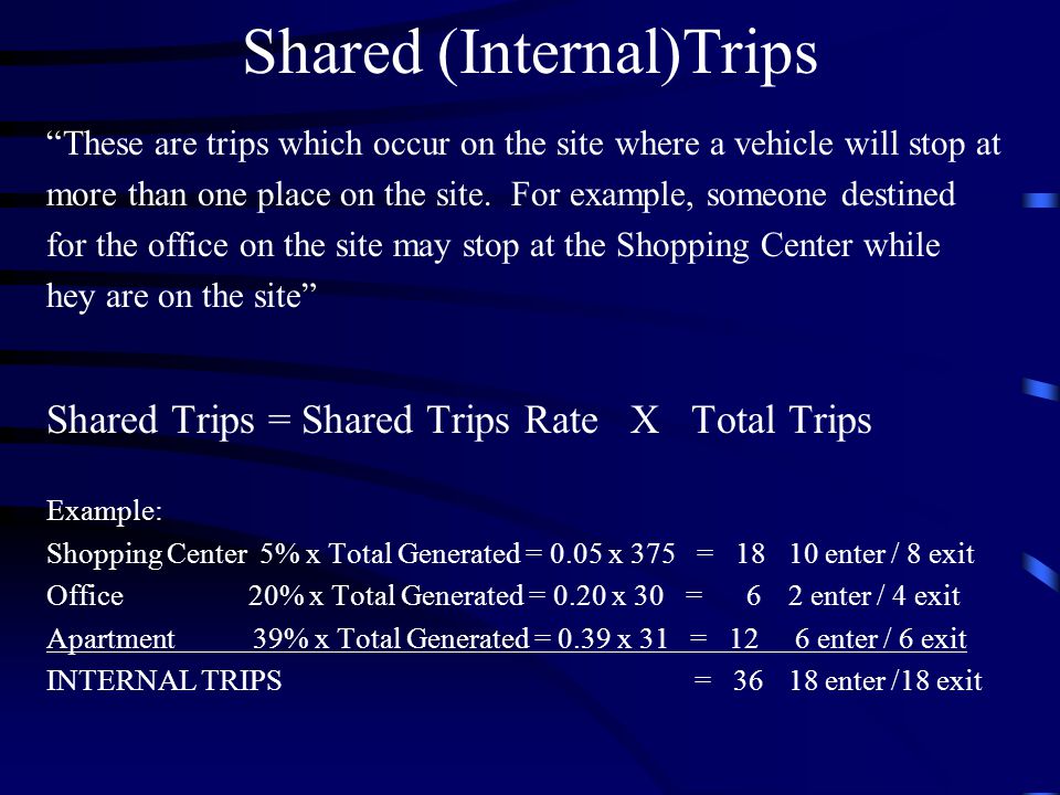 Shared (Internal)Trips