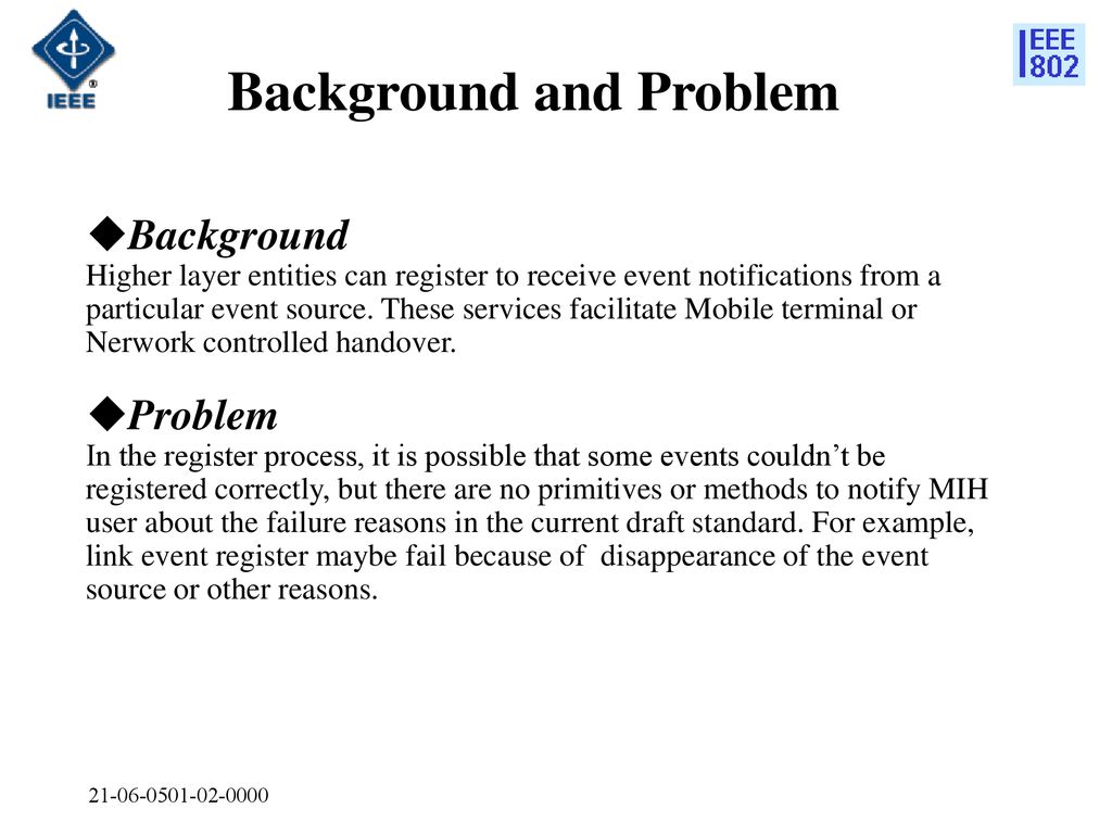 Background and Problem