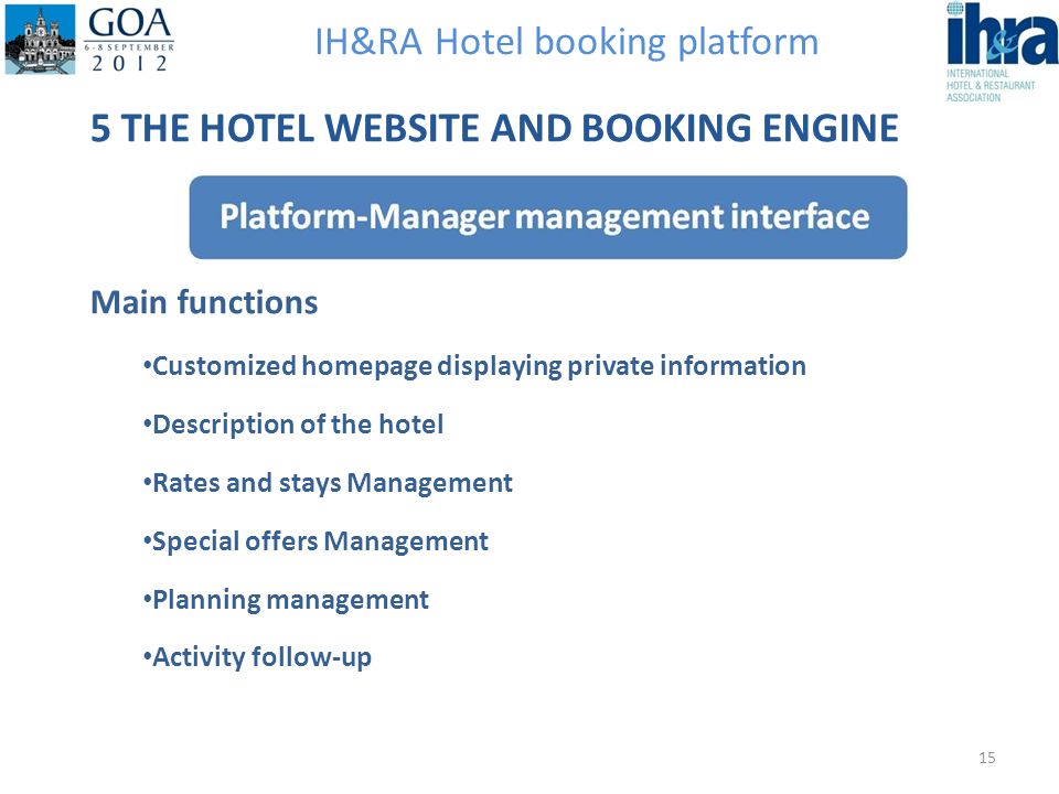 IH&RA Hotel booking platform