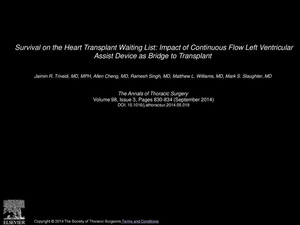 Survival on the Heart Transplant Waiting List: Impact of Continuous Flow Left Ventricular Assist Device as Bridge to Transplant