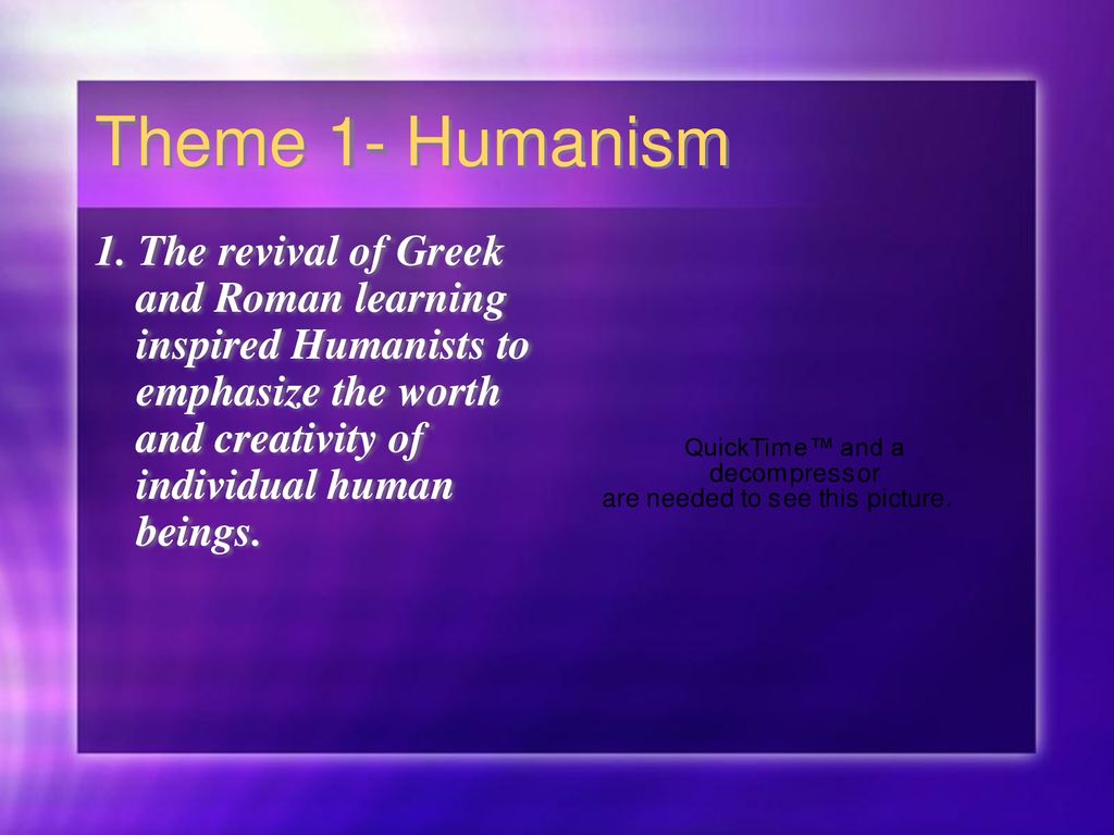 themes of humanism