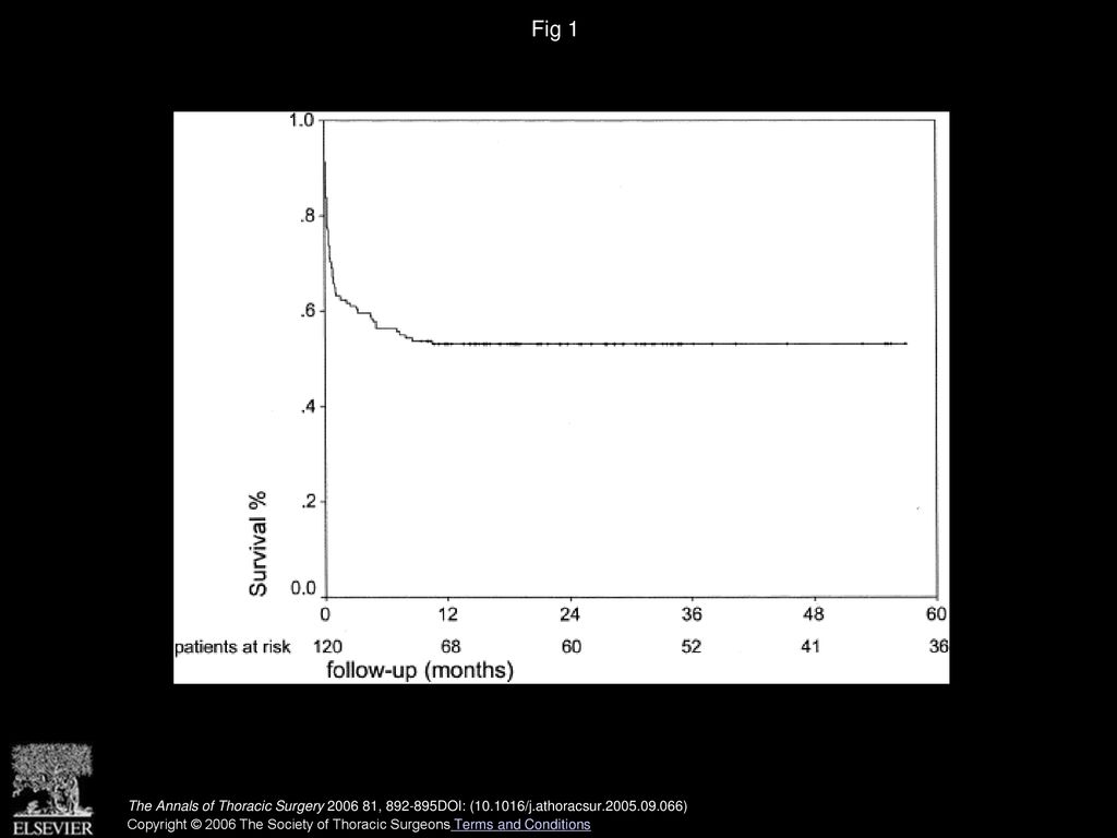 Fig 1 Kaplan-Meier curve showing long-term survival after extracorporeal membrane oxygenation support.