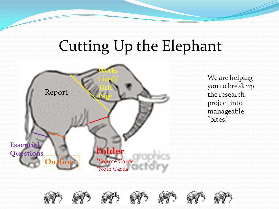 Cutting Up the Elephant