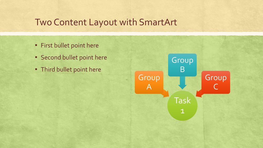 Two Content Layout with SmartArt