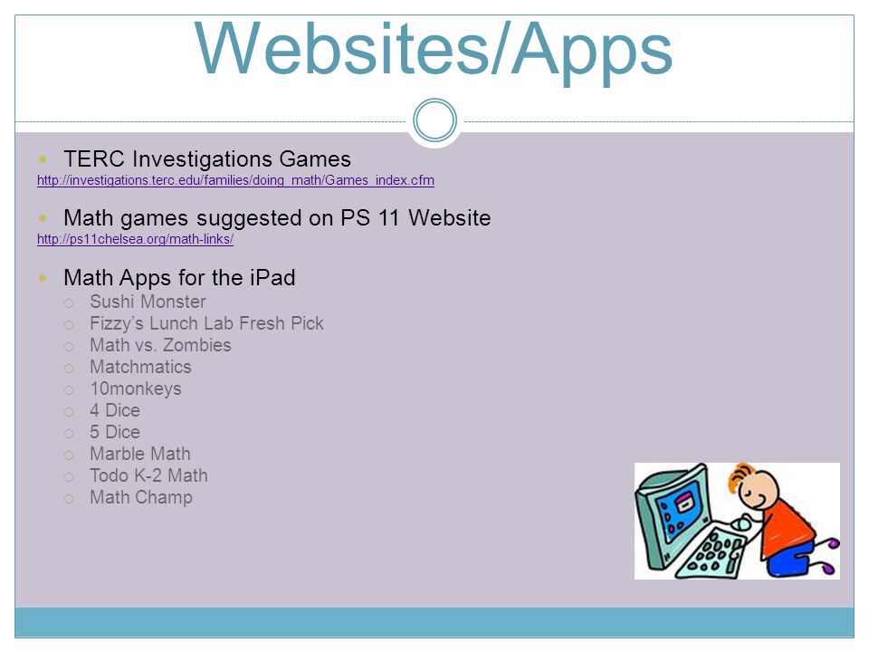 Websites/Apps TERC Investigations Games