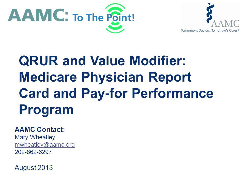 QRUR and Value Modifier:
