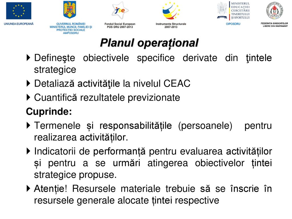 indicatori de realizare a obiectivelor strategice)