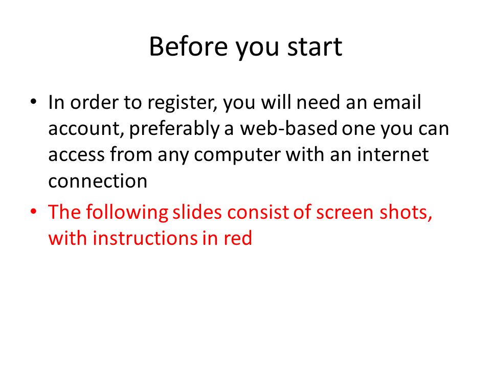 Before you start